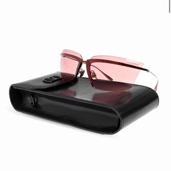 NEW VALENTINO V-LURE VLS-130B SUNGLASSES RED PINK WOMEN EYEWEAR VALENTINO